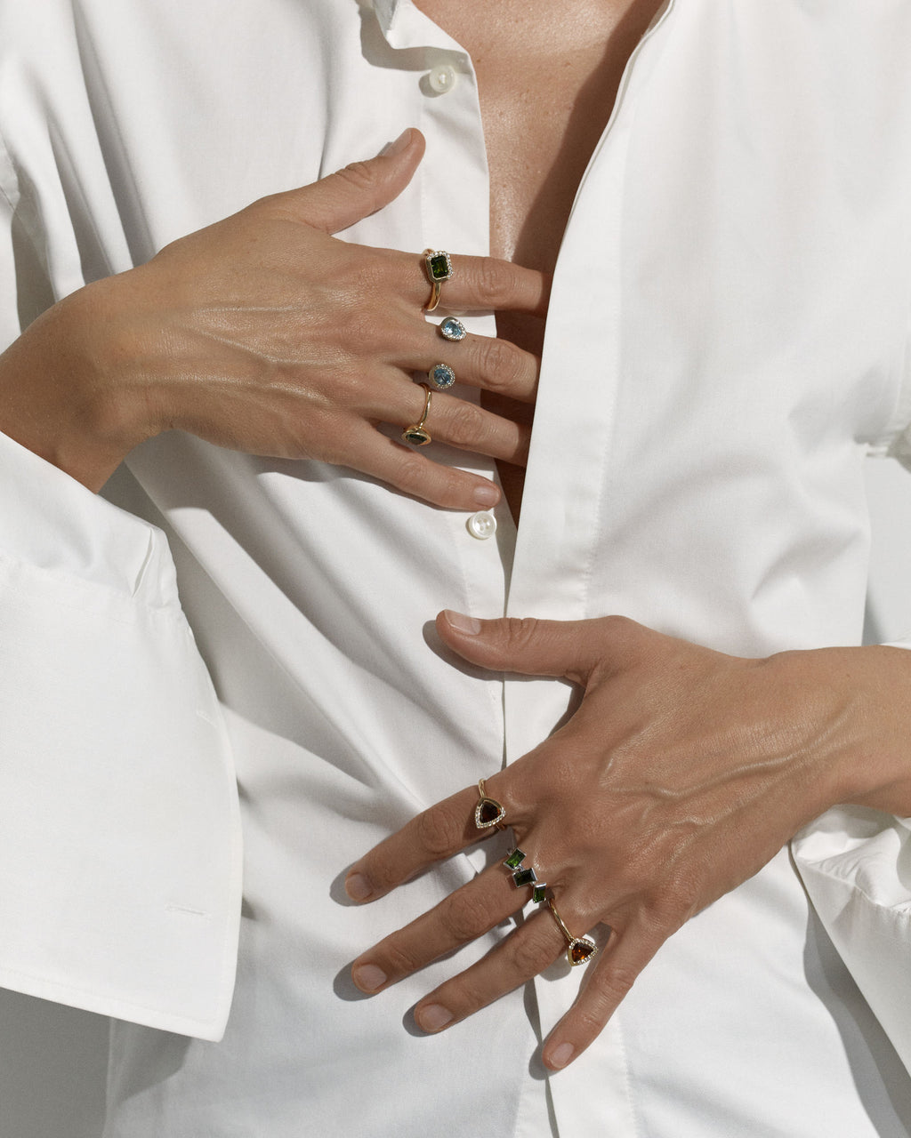 Bloom 6 18K eller 14K Guld, Hvidgulds eller Rosaguld Ring m. Turmalin & Diamanter