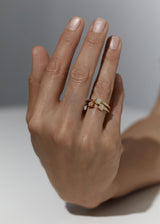 Bloom 8 18K eller 14K Guld, Hvidgulds eller Rosaguld Ring m. Diamanter