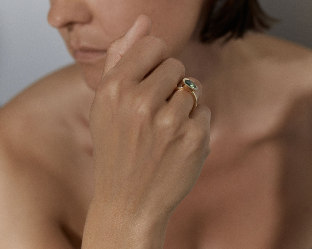 Bloom 7 18K eller 14K Guld, Hvidgulds eller Rosaguld Ring m. Turmalin & Diamanter