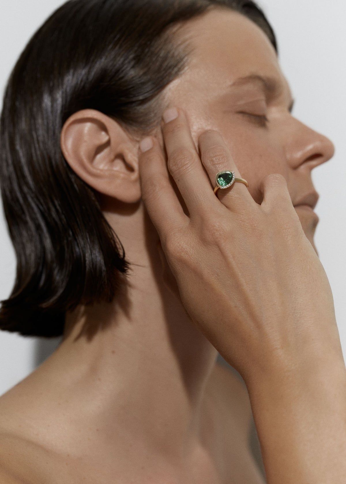 Bloom 7 18K Or 14K Gold, Whitegold or Rosegold Ring  w. Tourmaline & Diamonds