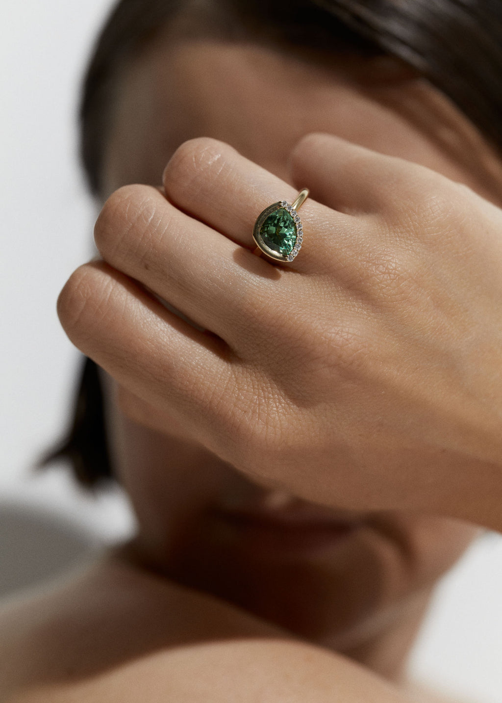 Bloom 7 18K eller 14K Guld, Hvidgulds eller Rosaguld Ring m. Turmalin & Diamanter