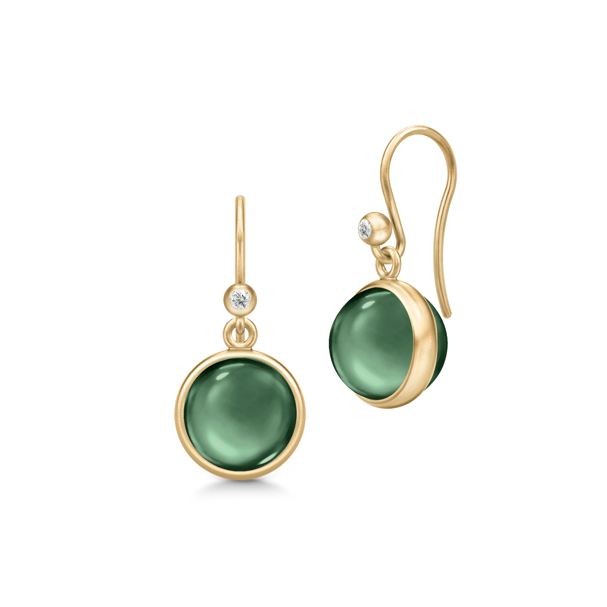 Prime Gold Plated Earrings w. Tourmaline