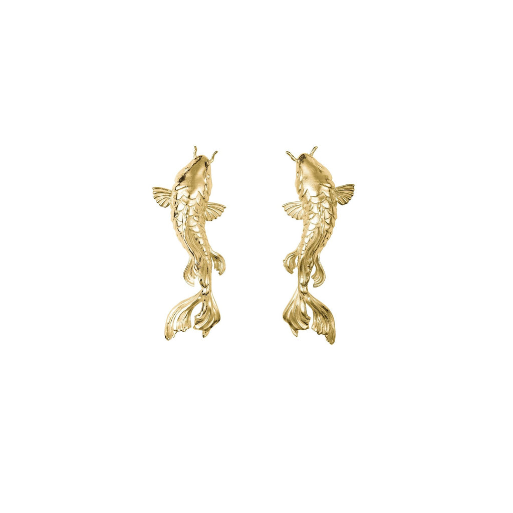 Koi Fish Gold Plated Earrings