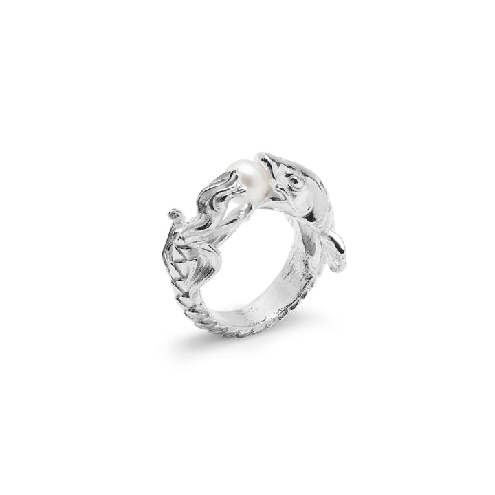 Koi Fish Silver Ring