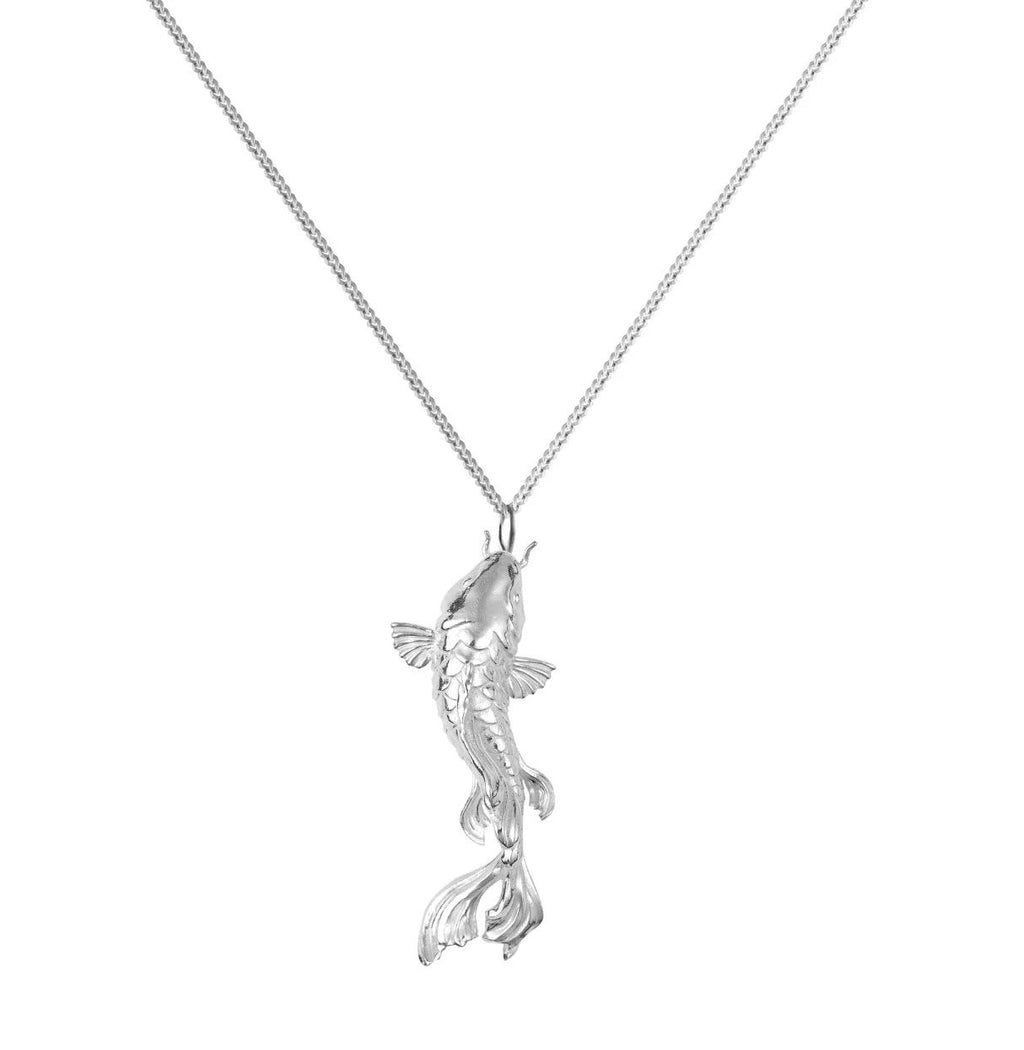 Koi Fish Silver Necklace