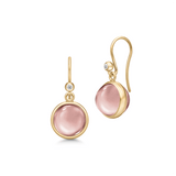 Prime Gold Plated Earrings w. Dusty Rose Zirconia