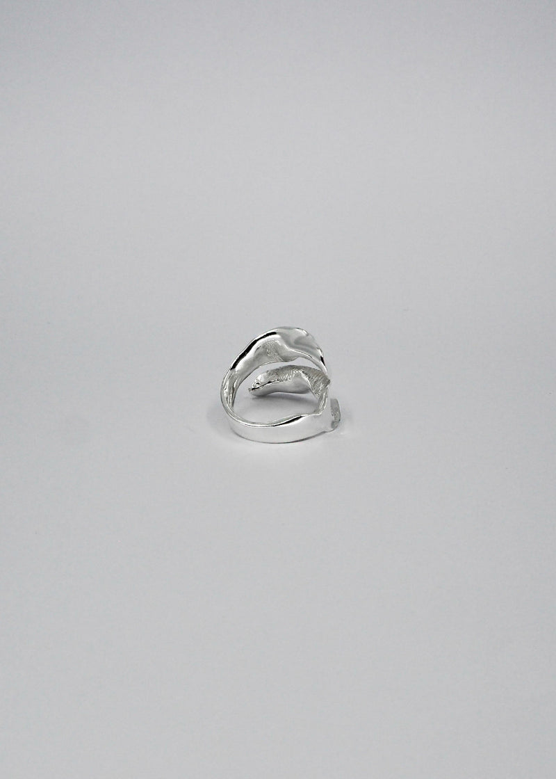 Lactuca Double Silver Ring