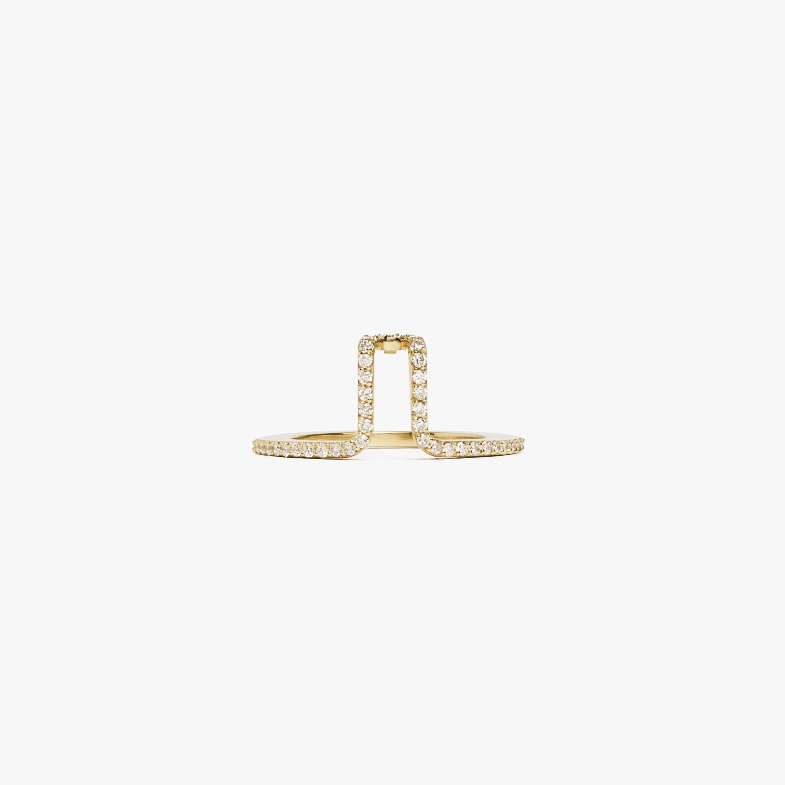 LIL 18K Guld Pavé Oura Cover Ring m. Lab-Grown Diamanter