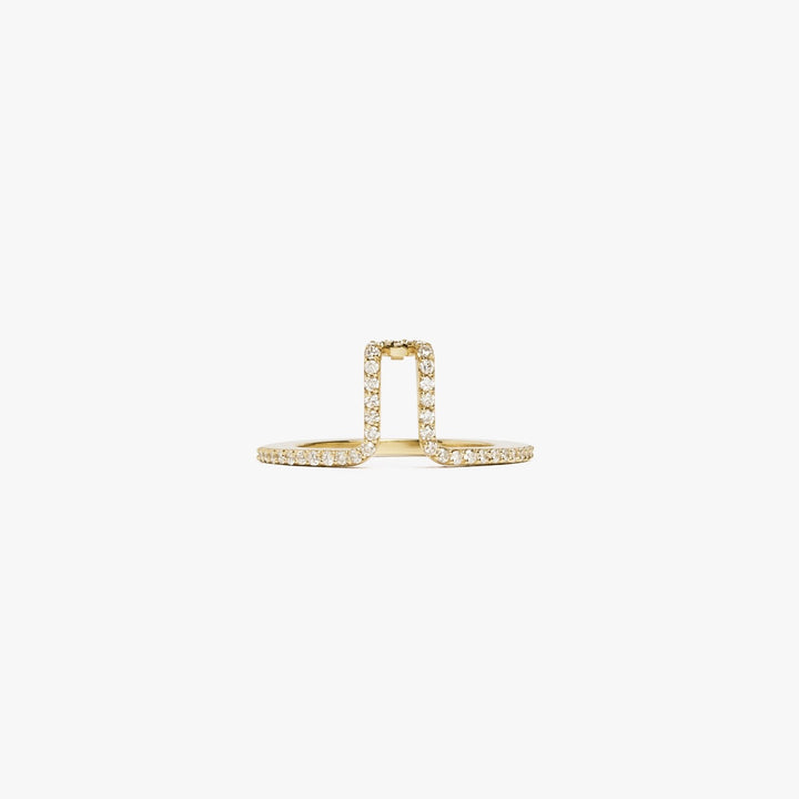 LIL 18K Gold Pavé Oura Cover Ring w. Lab-Grown Diamonds