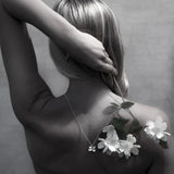 Lilac Flower Silver Necklace
