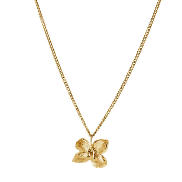 Lilac Flower Gold Plated Necklace