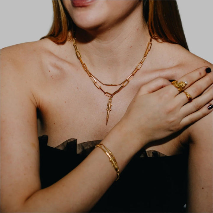 Alligator Gold Plated Necklace