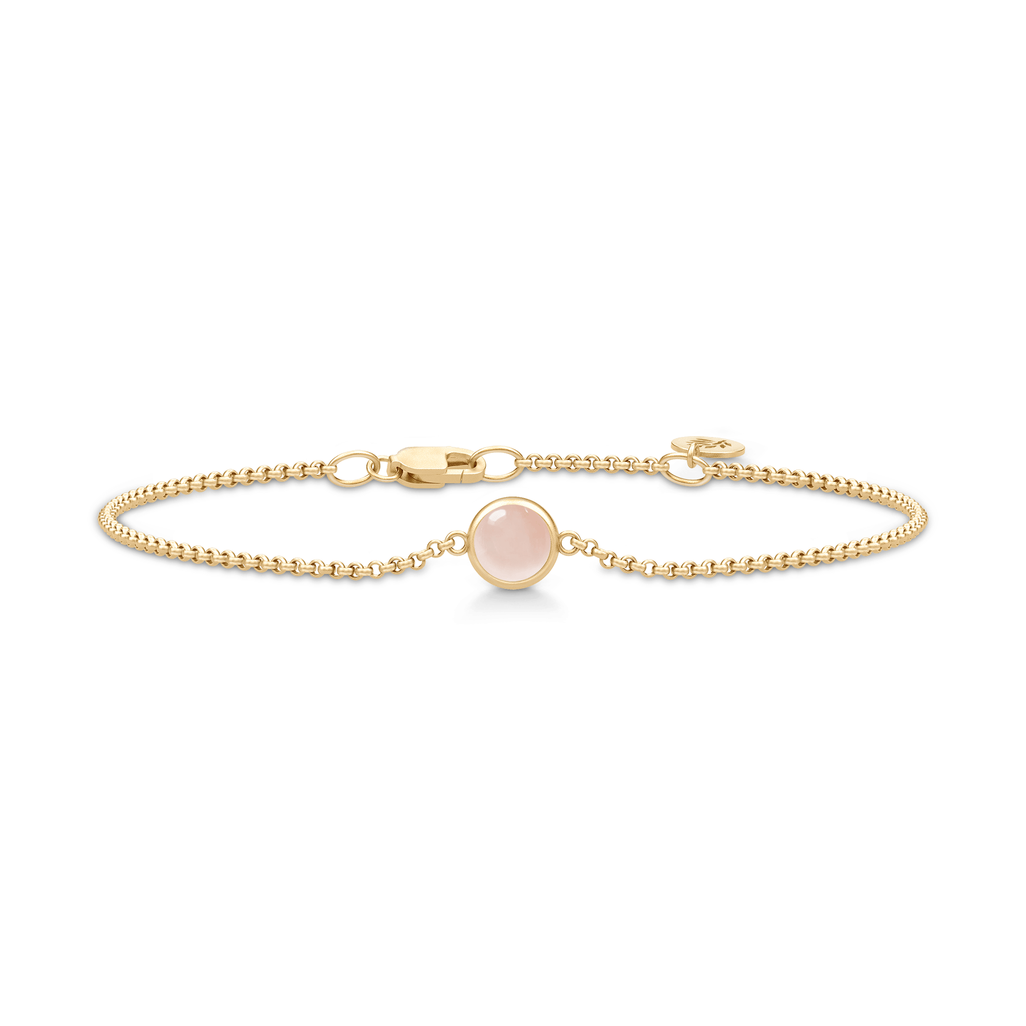 Primini Gold Plated Bracelet w. Milky Rose Crystal