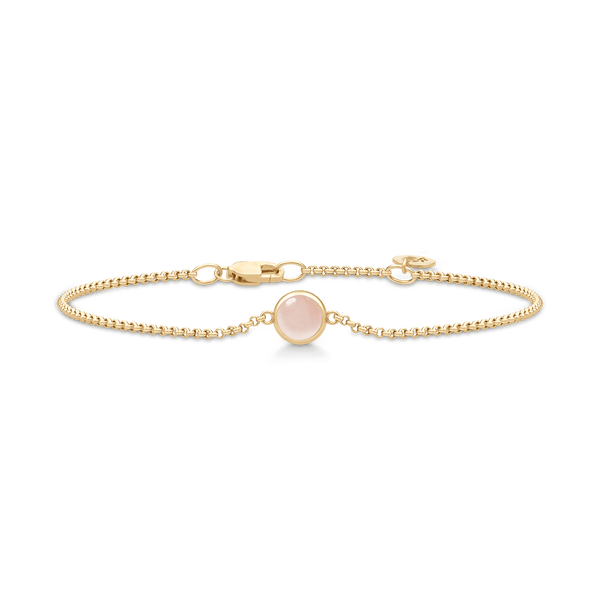 Primini Gold Plated Bracelet w. Milky Rose Crystal