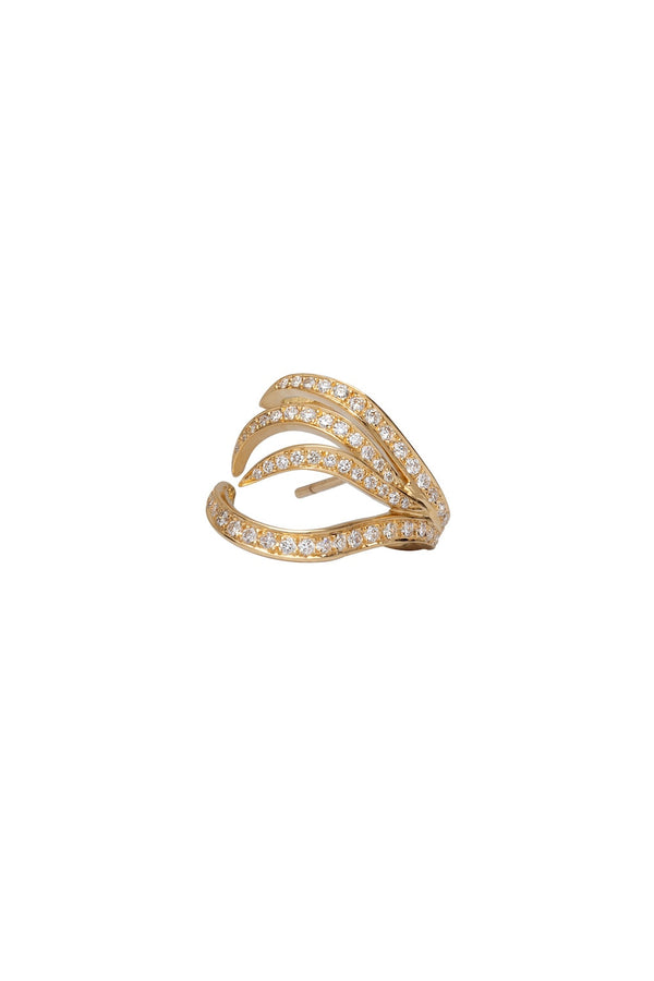 La Germe 18K Gold Earring w. Diamond