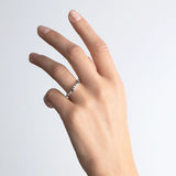 Becoming Luxury Eternity Mama 14K White Gold Ring w. Lab-Grown Diamonds