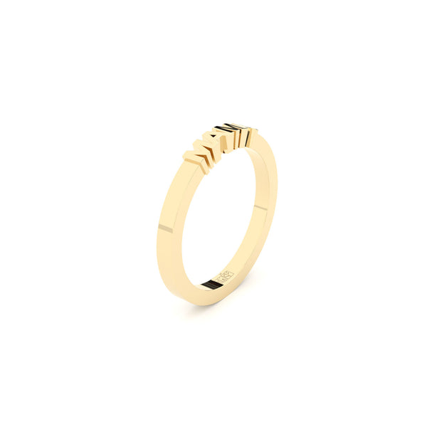 Becoming Mama Plain 18K Gold Ring