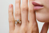 Bezel 0.3 CT 14k or 18k Gold Ring w. Lab-Grown Diamond
