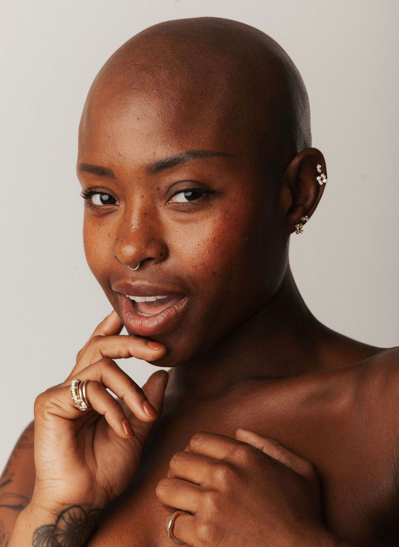 Mini Pear Jollie 14k Guld Ring m. Hvid Topas
