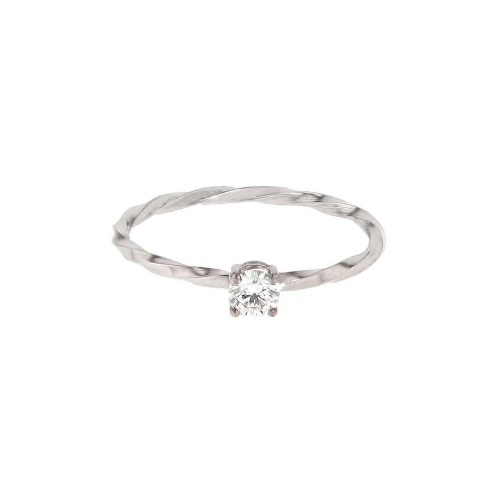 Miss Martha 14K Whitegold Ring w. Diamond