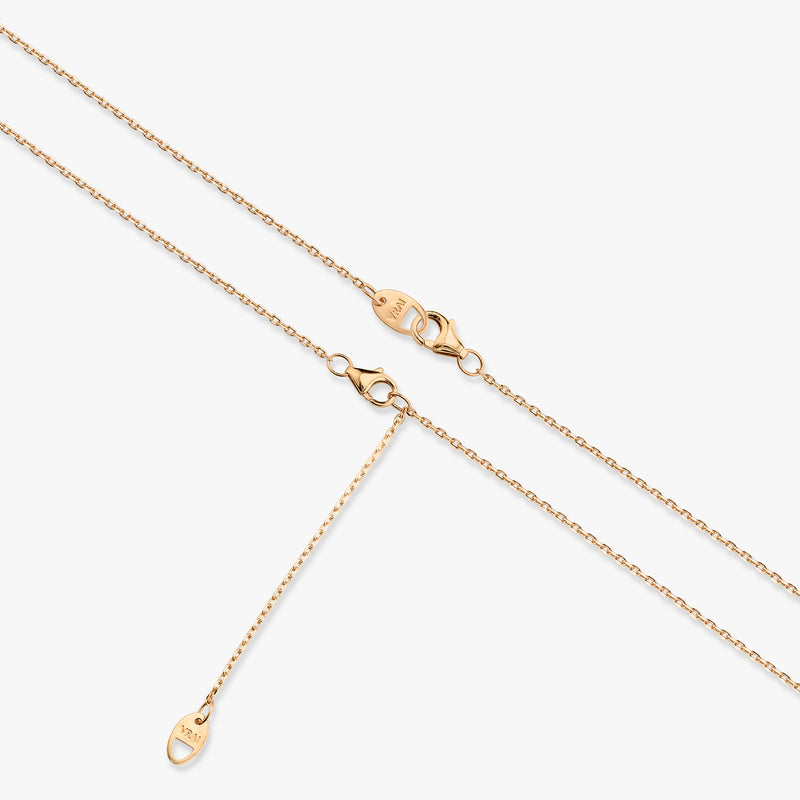 Halskette aus 14K Gelbgold I Ovaler Solitär I Labor-Diamant