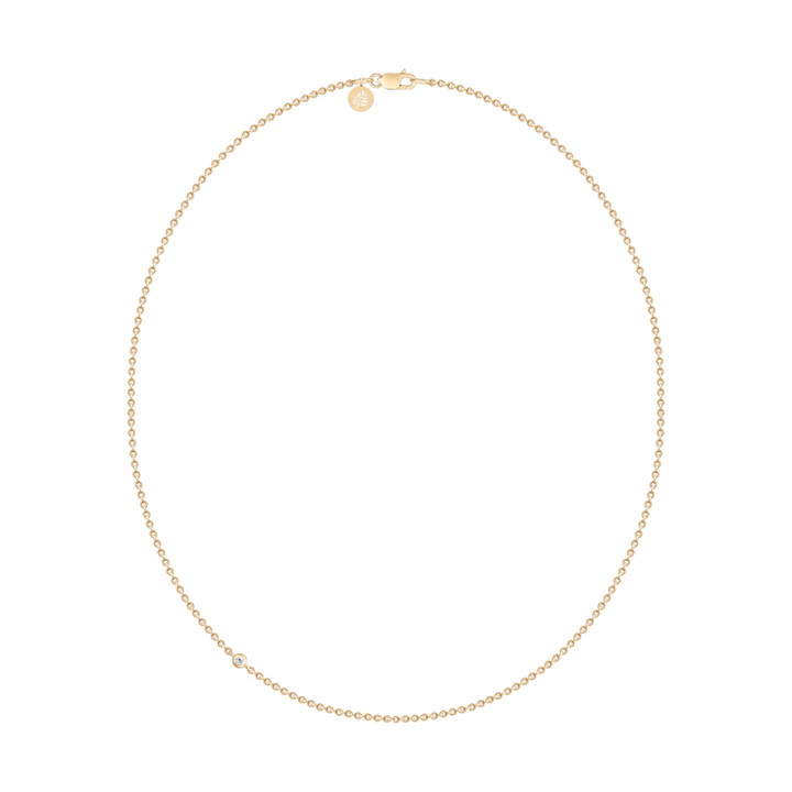 Fina Forgyldt Halskæde m. Zirkon