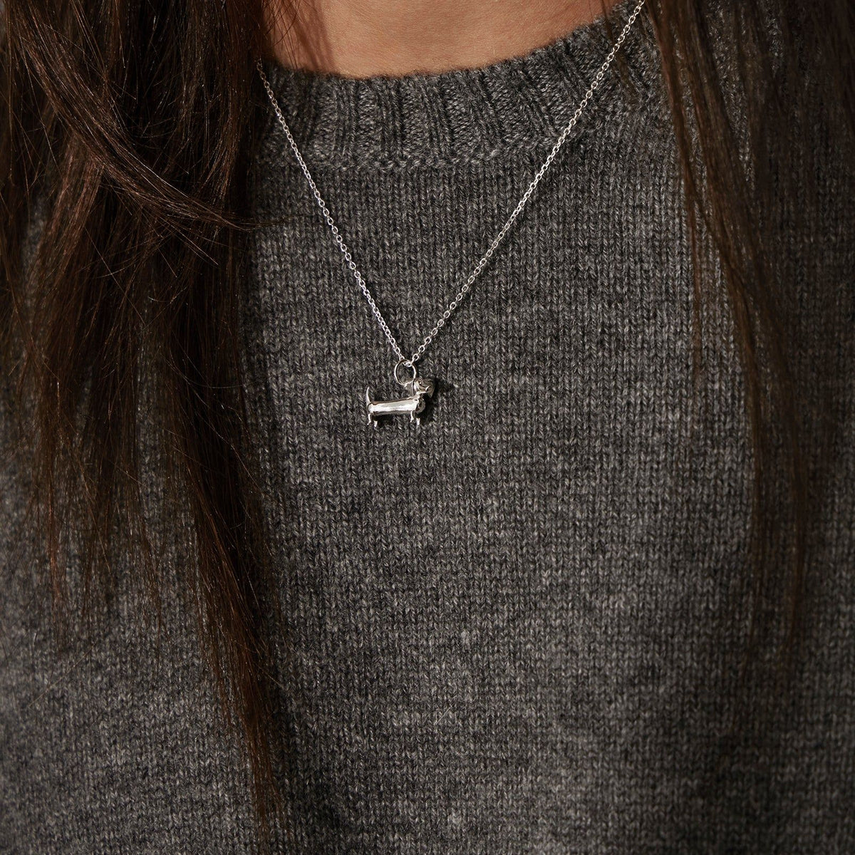 Dachshund Silver Necklace