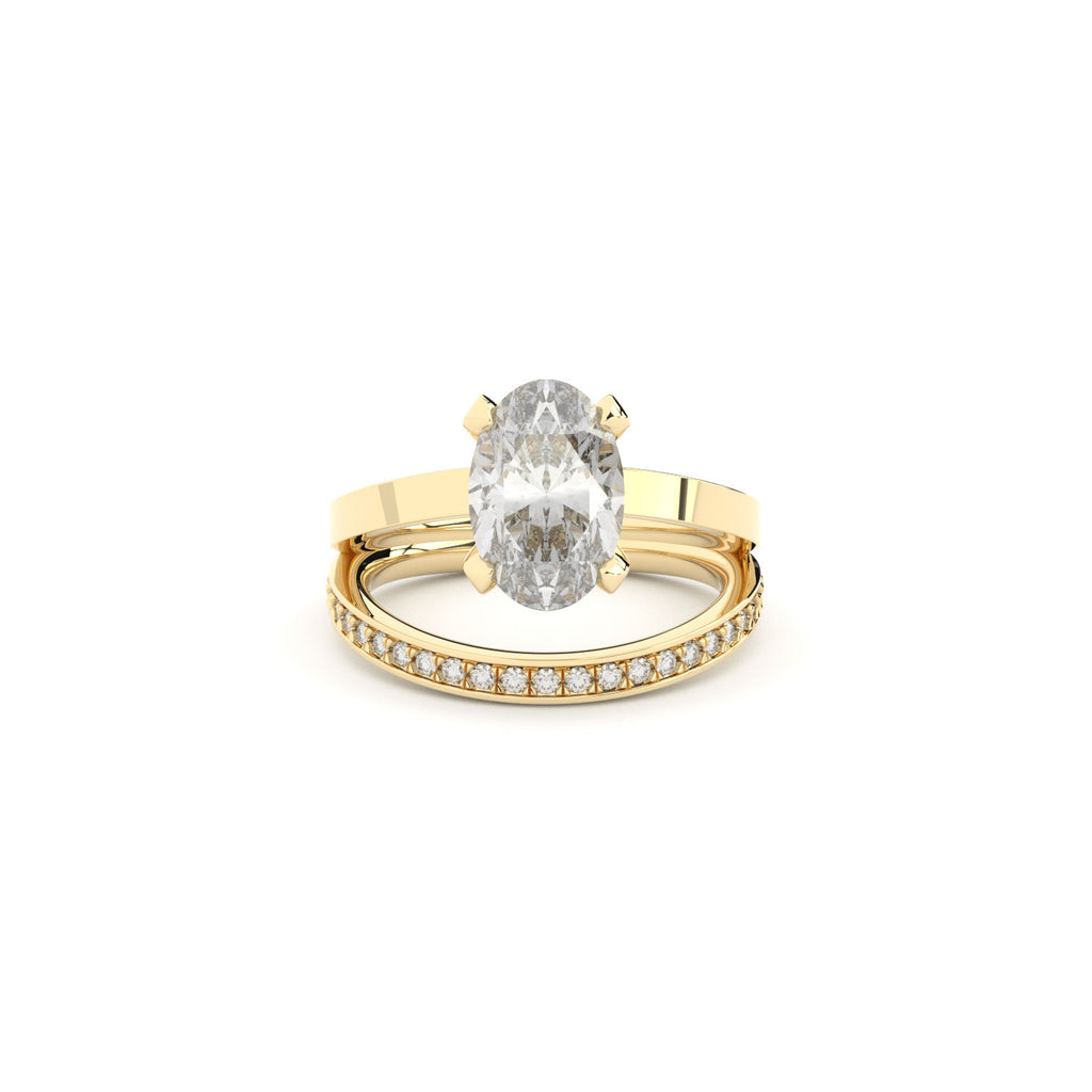 Reflektion 18K Guld Ring m. Lab-Grown Diamanter