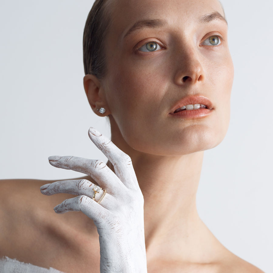 Reflektion 18K Guld Ring m. Lab-Grown Diamanter