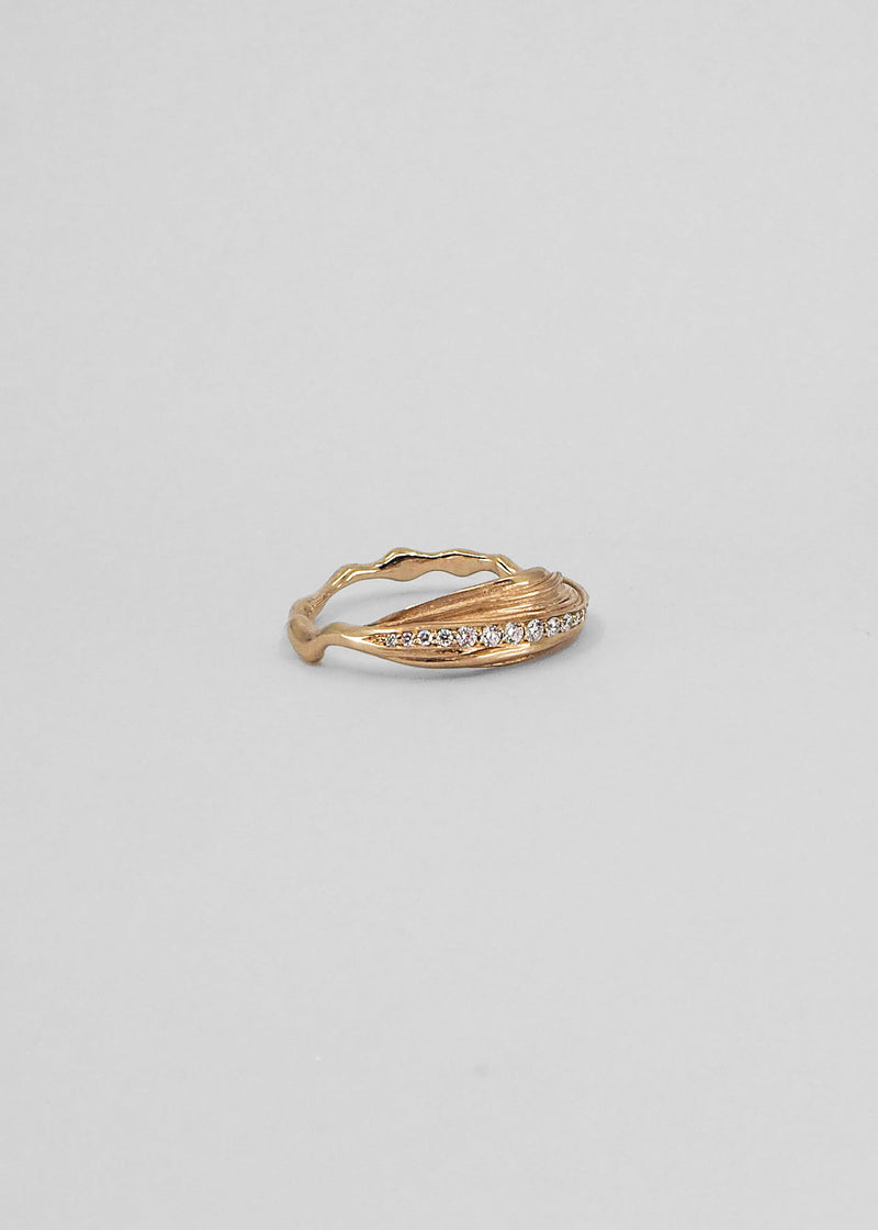 Palea Pavé 14K Gold Ring w. Diamond