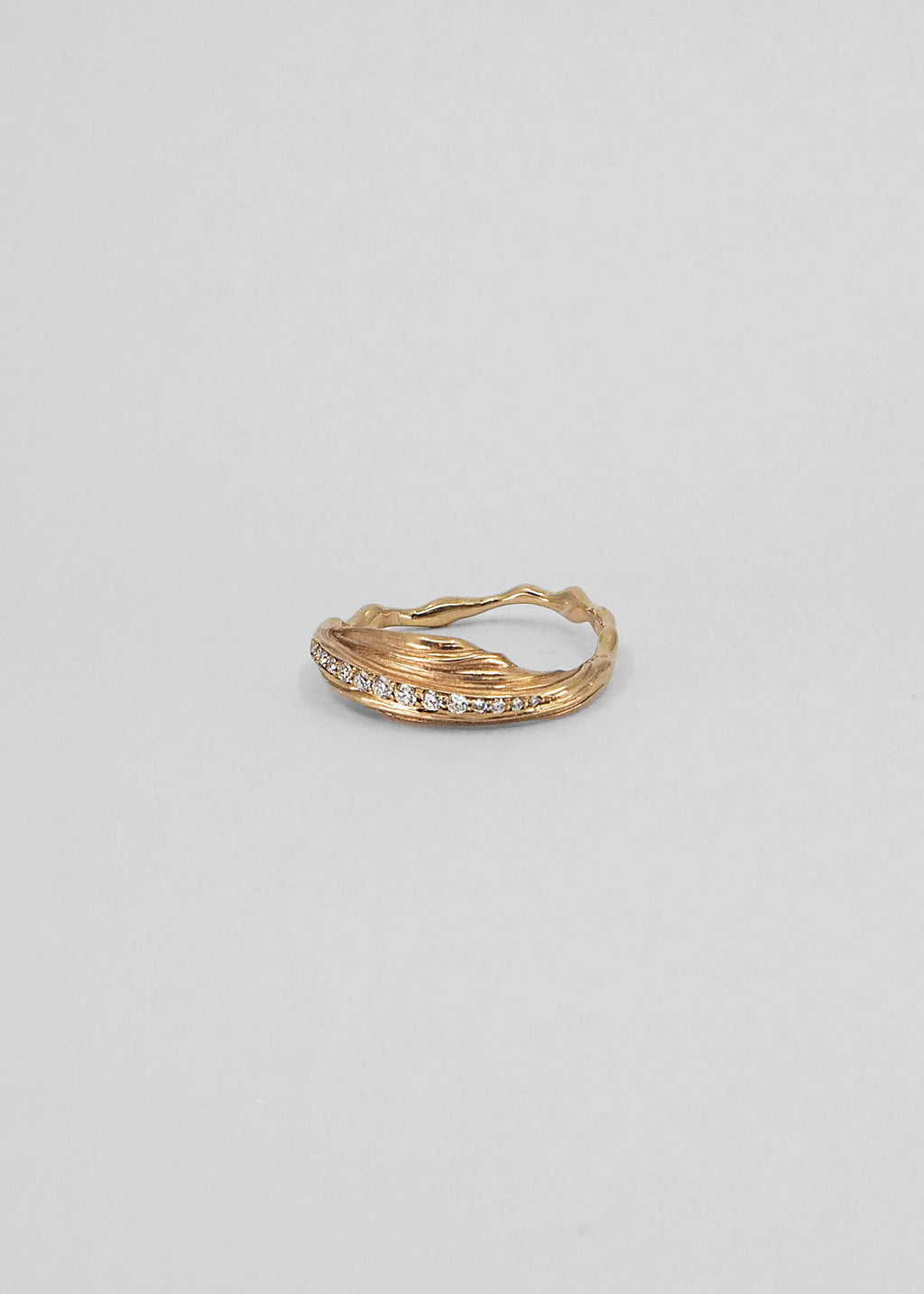 Palea Pavé-Goldring 14K I Diamant