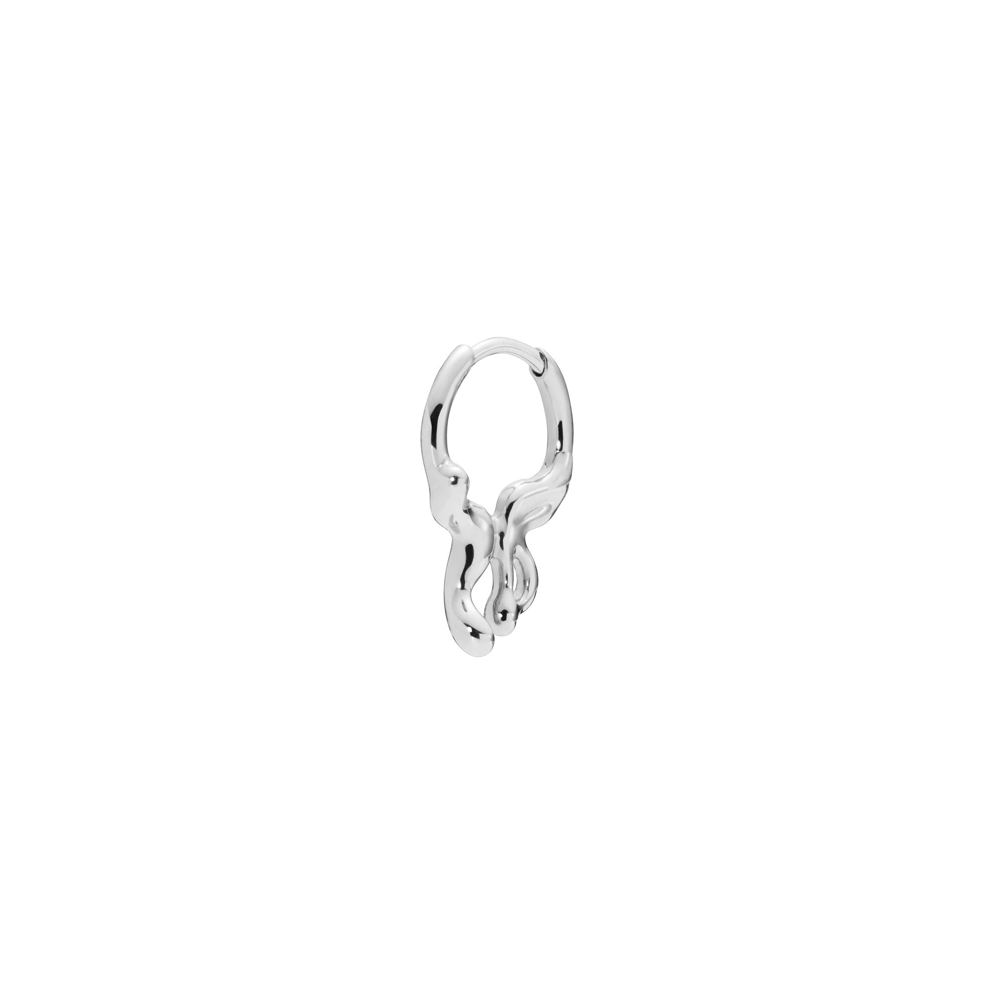 Papillon 14K Weißgold Huggie
