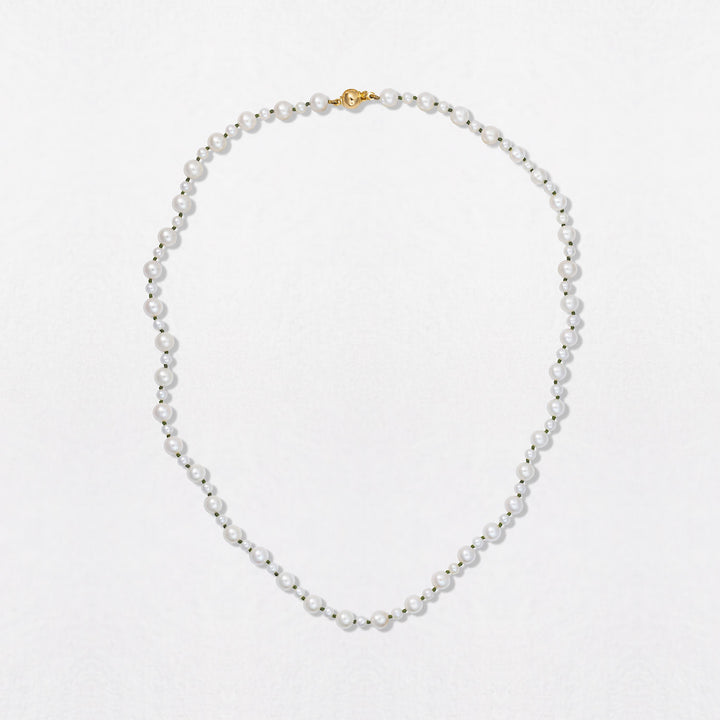 Medium Pebble Pearl 18K Gold Necklace