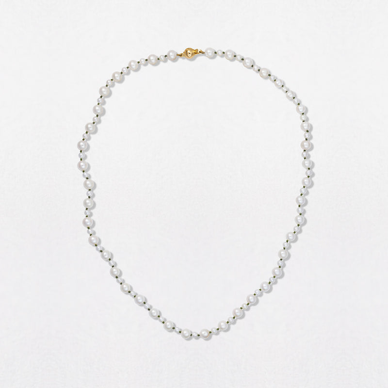 Medium Pebble Pearl 18K Gold Necklace