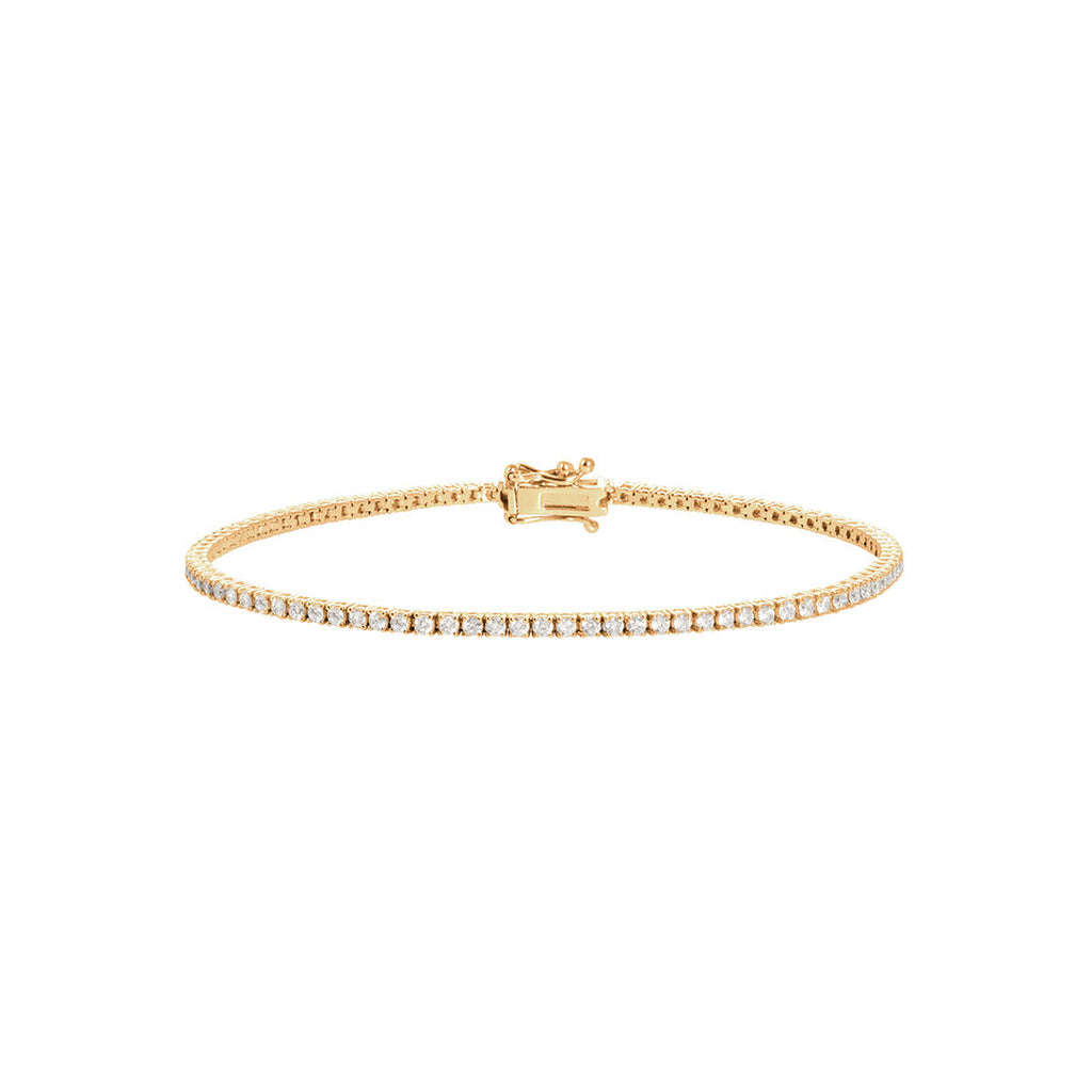 Perfect Serve 18K Gold Tennis Bracelet w. Diamonds