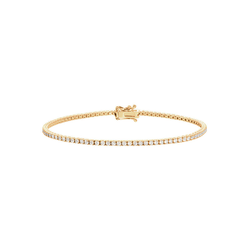 Perfect Serve 18K Gold Tennis Bracelet w. Diamonds