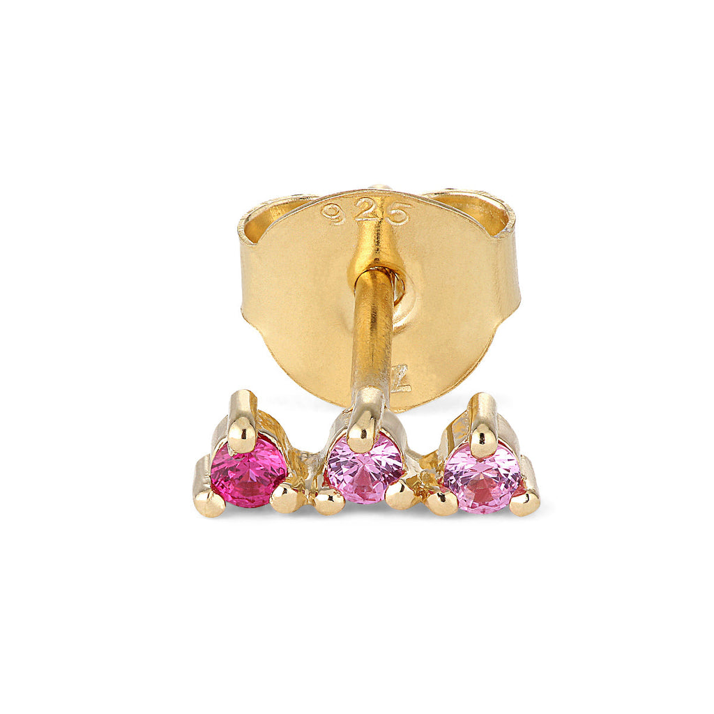 Pinky 14K Forgyldt Ørestik m. Zirkoner