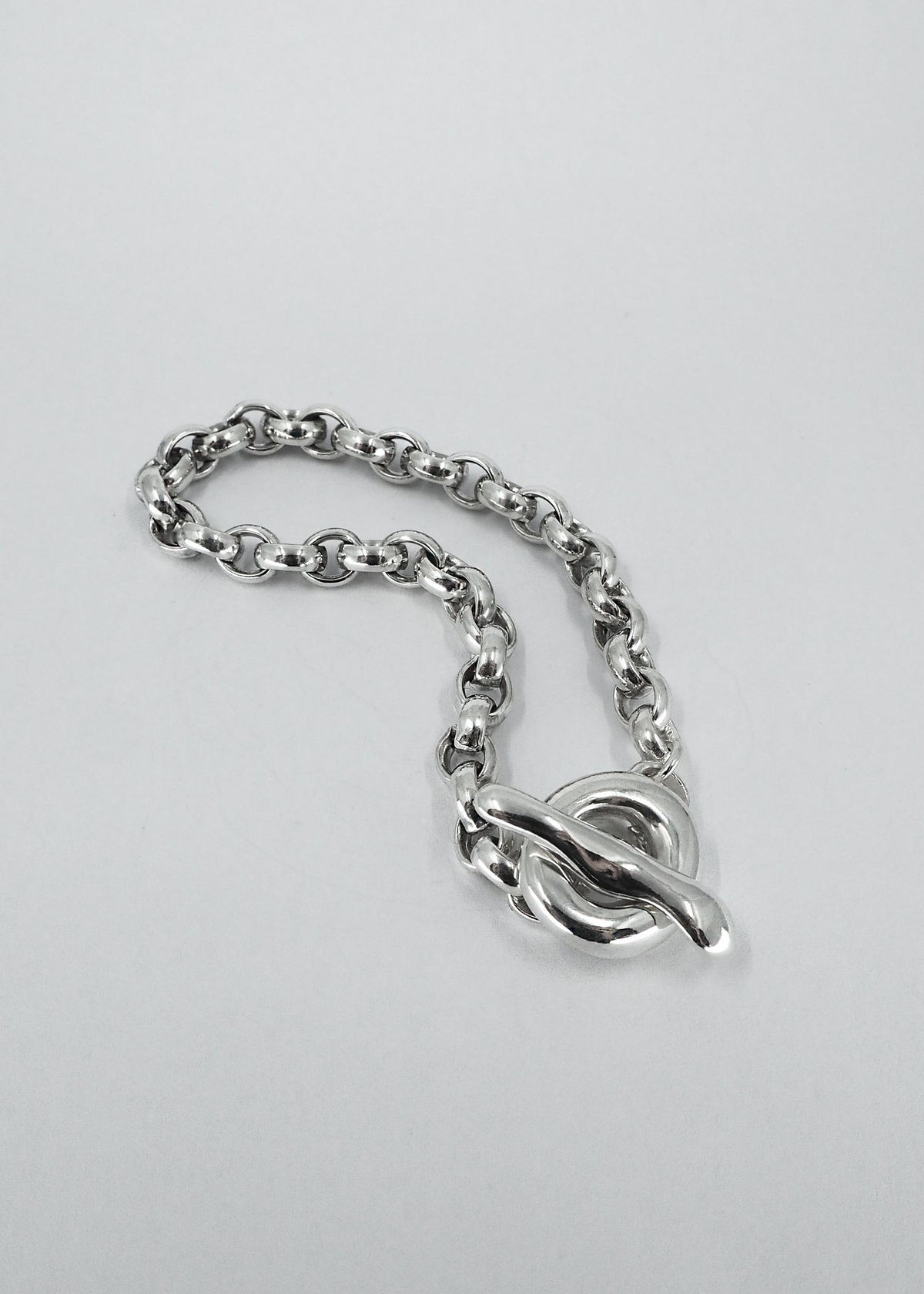 Puka Belcher Silver Bracelet