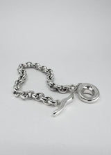 Puka Belcher Silver Bracelet