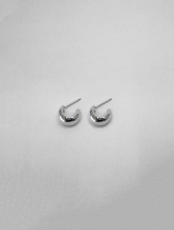 Puka I  Silver Hoops