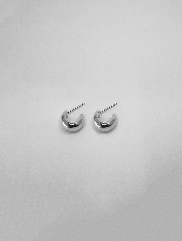 Puka I  Silver Hoops