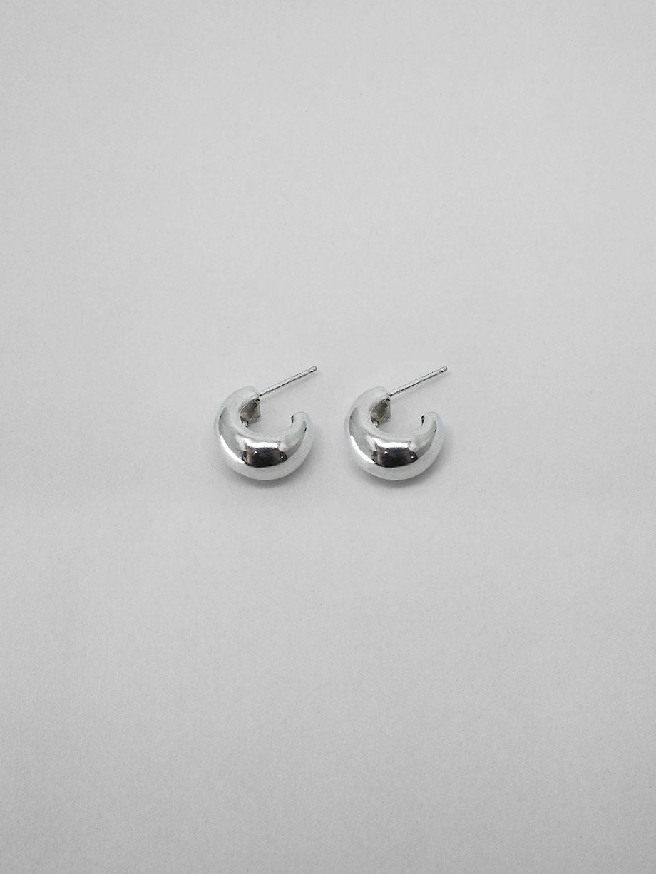 Puka II Silver Hoops