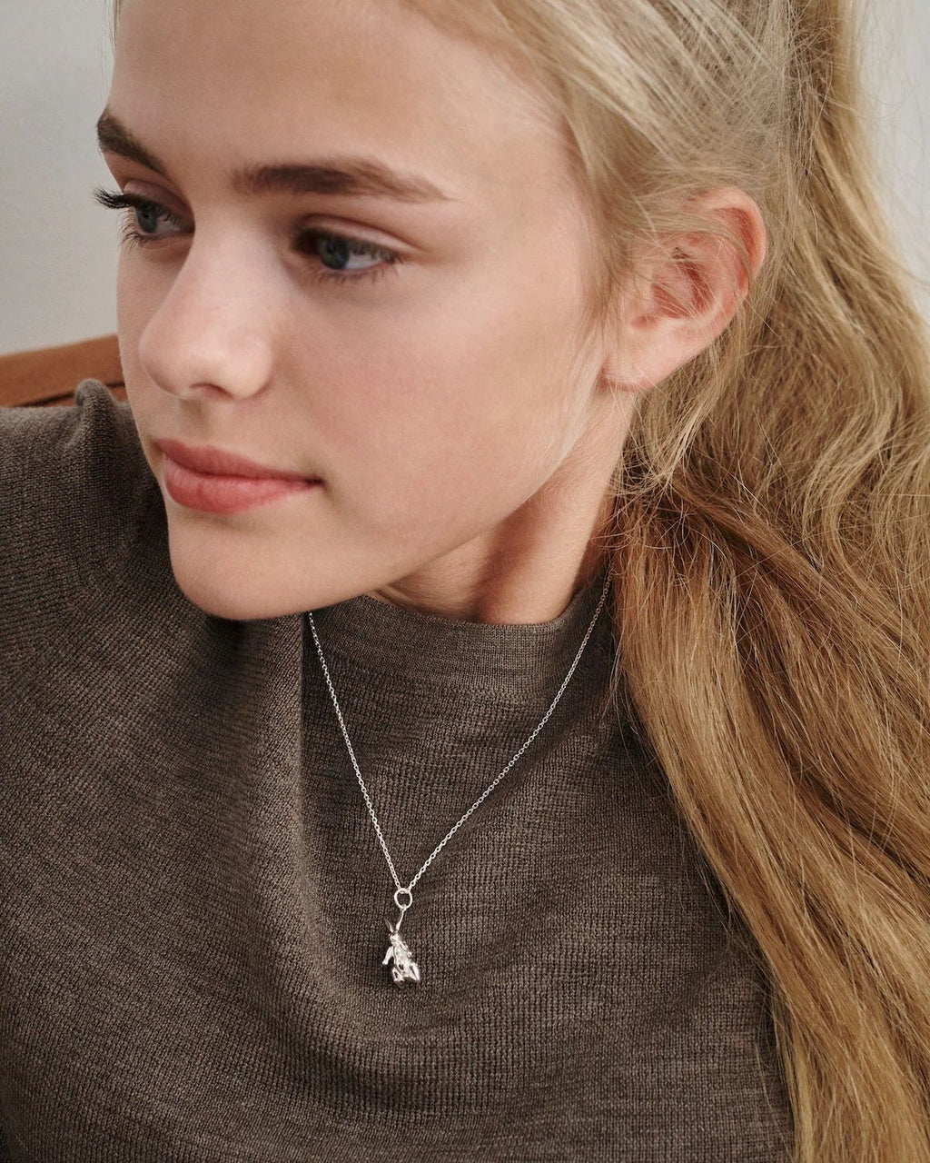 Kaninen Sølv Halskæde