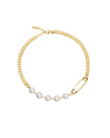 Rebel Gold Plated Necklace w. Pearl