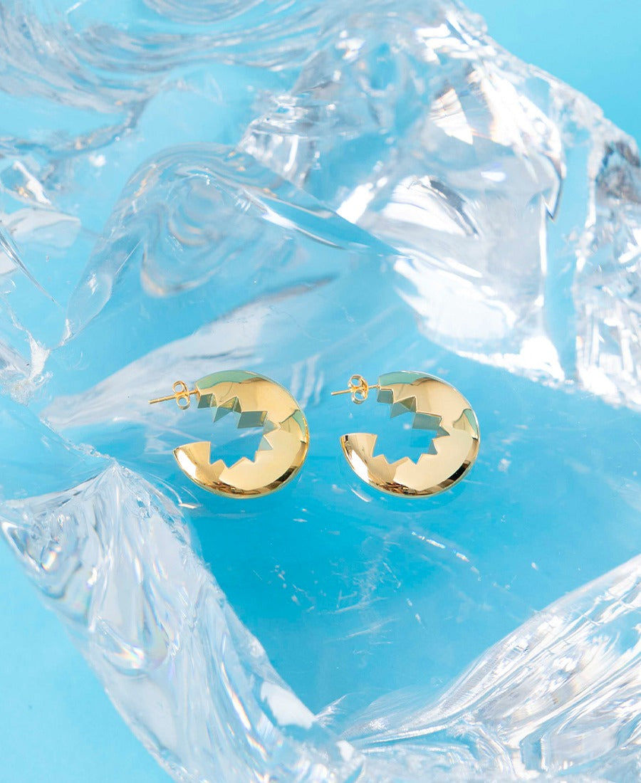 IX Inor 22K Gold Plated Hoop