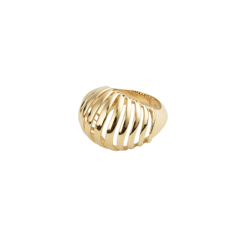 Ribbed VOID Gold Vermeil Ring