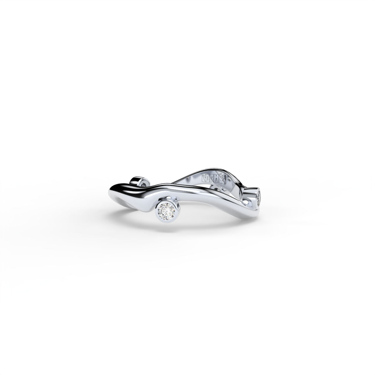 Bare Souls Sole Shank 14K Guld Ring m. 0,16 ct Diamanter