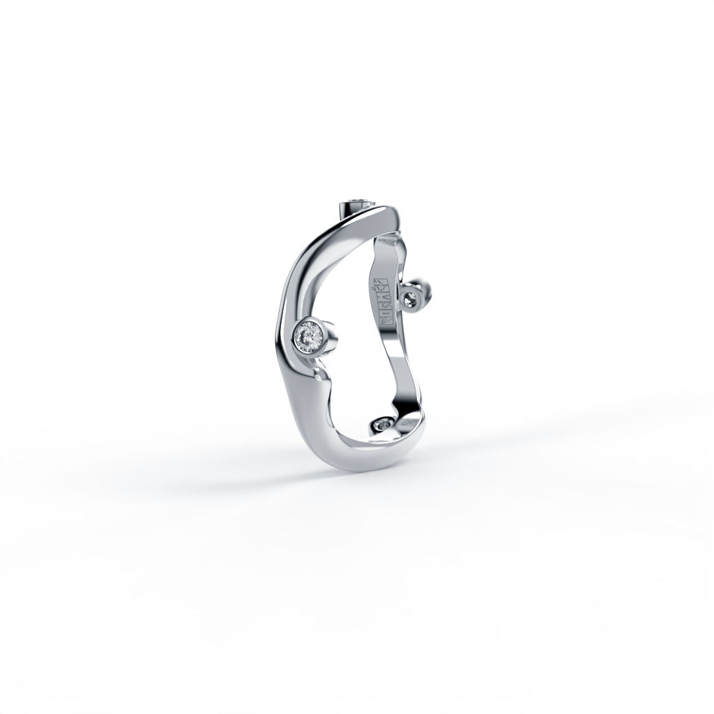 Bare Souls Sole Shank 14K Guld Ring m. 0,16 ct Diamanter