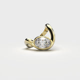Bare Souls Wave 18K Guld Ring m. 1,00 ct Oval Diamant