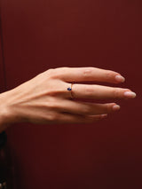 Safir Solitaire 14K Guld Ring